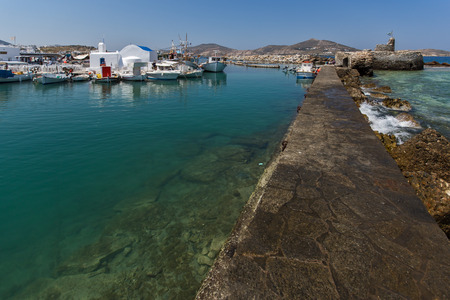 Venetian fortress in Naousa town Paros island Cycladesのeditorial素材