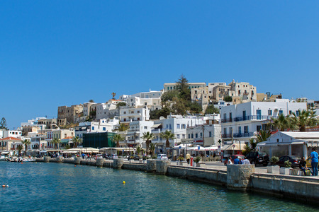 Embankment in Naxos island Cycladesのeditorial素材