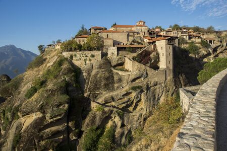 Meteora Holy Monastery of Great Meteoron Greeceの写真素材