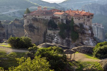 Meteora Holy Monastery of Varlaam Greeceの写真素材