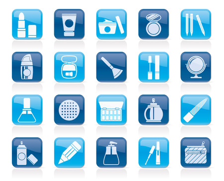 Makeup and cosmetics icons   vector icon setのイラスト素材