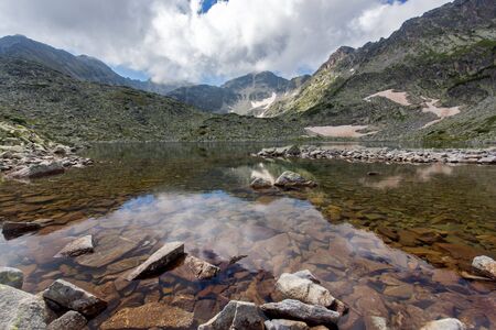 Rila Mountain Musalenski Lakes and Musala Peak Bulgariaの写真素材