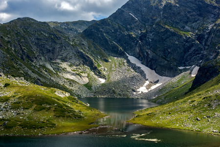 The Twin The Seven Rila Lakes Rila Mountain Bulgariaの写真素材