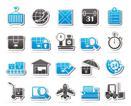 Logistic and Shipping icons  vector icon setのイラスト素材