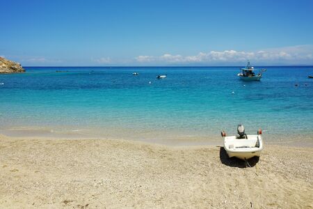 Blue Waters of the Agios Nikitas Beach Lefkada Ionian Islands Greeceの写真素材