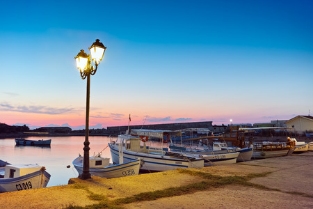 Sunset at the port of Sozopol town, Bulgariaのeditorial素材