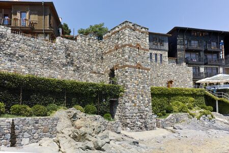 A reconstructed gate part of Sozopol ancient fortifications, Bulgariaのeditorial素材