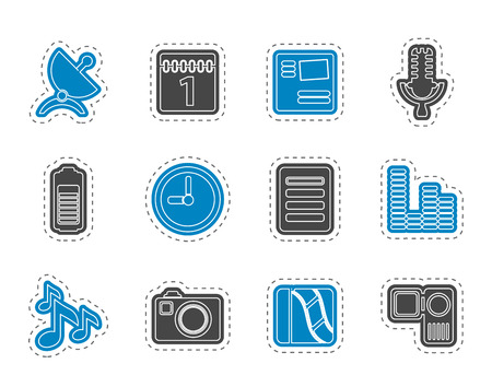 Mobile phone performance icons - vector icon setのイラスト素材