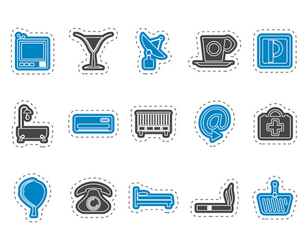Hotel and motel icons  - Vector icon Setのイラスト素材