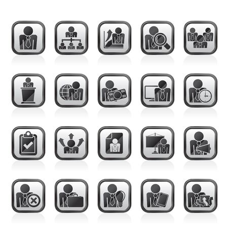 human resource and business icons - vector icon setのイラスト素材