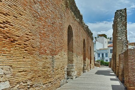 ancient ruins of Roman Odeon, Patras, Peloponnese, Western Greece