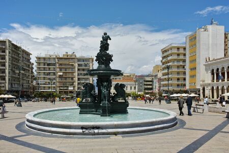 Fountain at King George I Square in Patras, Peloponnese, Western Greeceのeditorial素材