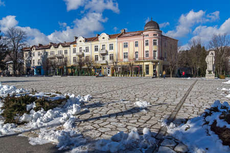 Central Square in town of Razlog,  Blagoevgrad region, Bulgariaのeditorial素材