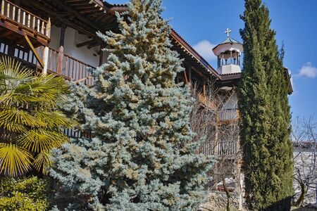 Inside view of Rozhen Monastery Nativity of the Mother of God, Blagoevgrad region, Bulgaria