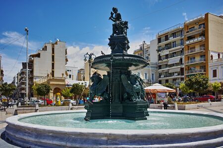 Panoramic view of King George I Square in Patras, Peloponnese, Western Greeceのeditorial素材