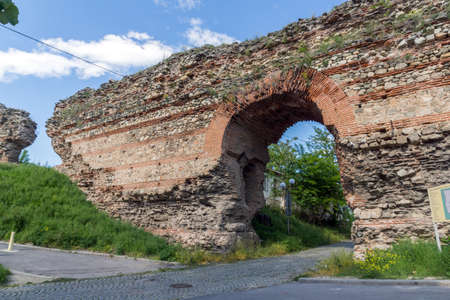 The Western gate of Diocletianopolis Roman city wall, town of Hisarya, Plovdiv Region, Bulgariaの写真素材