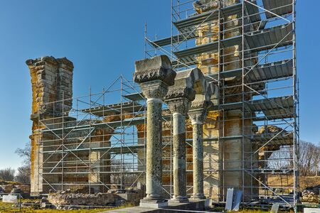 Basilica in the archeological area of ancient Philippi, Eastern Macedonia and Thrace, Greece