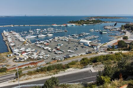 Panoramic view of Port of Sozopol Town, Burgas Region, Bulgariaの写真素材
