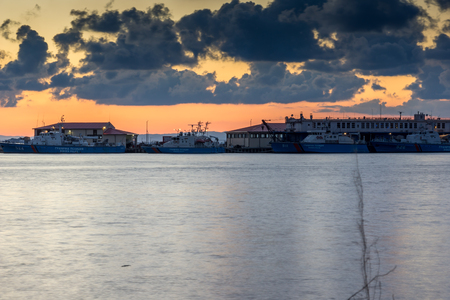 Boats at port of Sozopol, Burgas Region, Bulgariaのeditorial素材