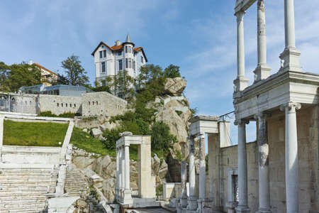 Amazing view of Ancient Roman theatre in Plovdiv, Bulgariaのeditorial素材