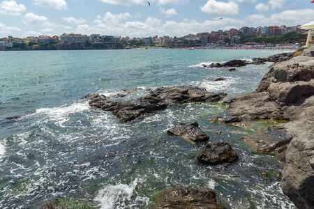 Panoramic view of old town of Sozopol, Burgas Region, Bulgaria
