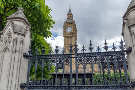 Amazing view of Big Ben from Parliament Square Garden, London, England, United Kingdom