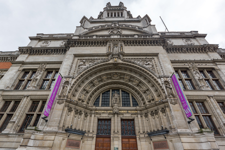 Entrance of Victoria and Albert Museum, London, Great Britainのeditorial素材