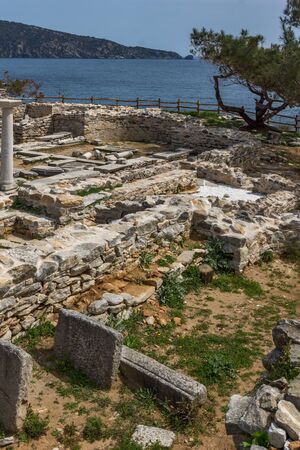 Panorama of Archaeological site of Aliki, Thassos island,  East Macedonia and Thrace, Greeceの写真素材