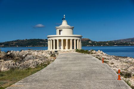 Amazing Seascape of Lighthouse of St. Theodore at Argostoli,Kefalonia, Ionian islands, Greeceの写真素材