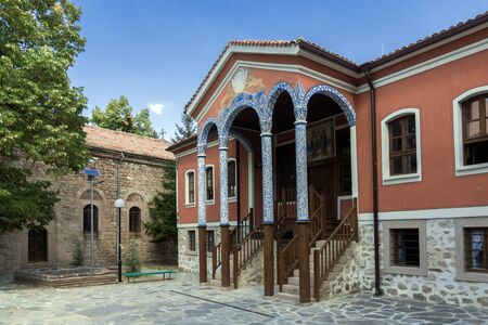 PERUSHTITSA, BULGARIA - SEPTEMBER 4 2016: The building of Danov School from the 19th century,...