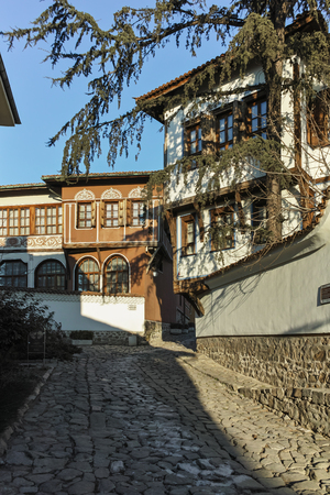 PLOVDIV, BULGARIA - JANUARY 2 2017: House from the period of Bulgarian Revival in old town of Plovdiv, Bulgariaのeditorial素材