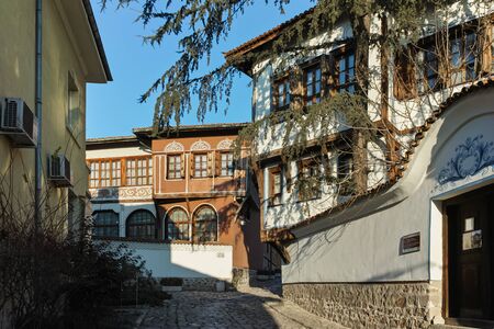 PLOVDIV, BULGARIA - JANUARY 2 2017: House from the period of Bulgarian Revival in old town of Plovdiv, Bulgariaのeditorial素材