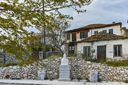 Street in the village of Theologos,Thassos island, East Macedonia and Thrace, Greeceの写真素材