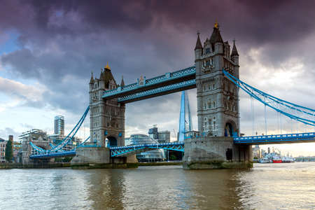 LONDON, ENGLAND - JUNE 15 2016: Tower Bridge in London in the late afternoon, England, Great Britainのeditorial素材