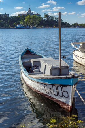 SOZOPOL, BULGARIA - JULY 12, 2016: Amazing Panorama of port of town of Sozopol, Burgas Region, Bulgariaのeditorial素材