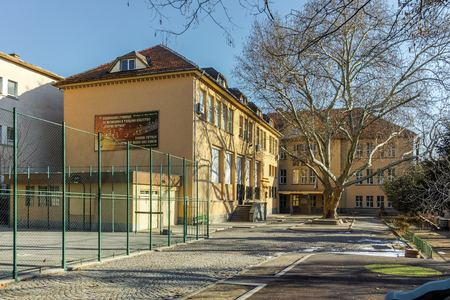 PLOVDIV, BULGARIA - JANUARY 2 2017: National School of Music and Dance, City of Plovdiv, Bulgariaのeditorial素材