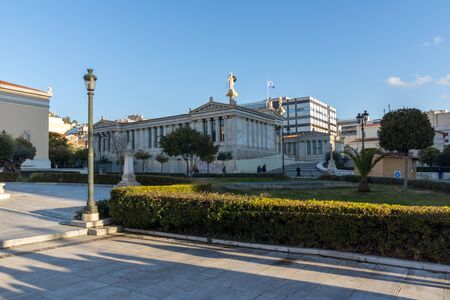 ATHENS, GREECE - JANUARY 19 2017:  Panoramic view of Academy of Athens, Attica, Greeceのeditorial素材