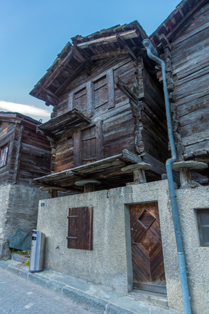 ZERMATT, SWITZERLAND - OCTOBER 27, 2015: Morning view of Zermatt Resort, Canton of Valais, Switzerlandのeditorial素材