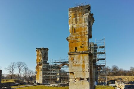 Basilica in the archeological area of ancient Philippi, Eastern Macedonia and Thrace, Greeceのeditorial素材