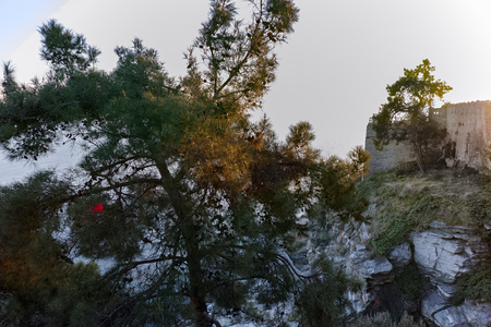 Panoramic view to city of Kavala, East Macedonia and Thrace, Greeceのeditorial素材