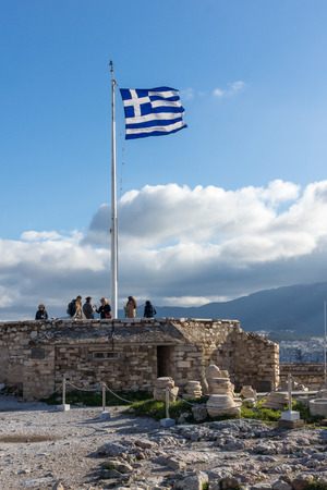 ATHENS, GREECE - JANUARY 20 2017:  Amazing view of the Acropolis of Athens, Attica, Greeceのeditorial素材