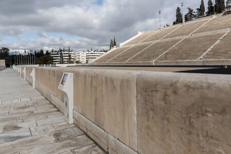 ATHENS, GREECE - JANUARY 20 2017: Panathenaic stadium or kallimarmaro in Athens,  Attica, Greeceのeditorial素材