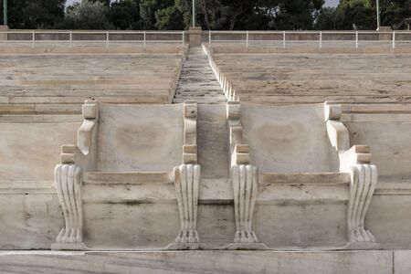 ATHENS, GREECE - JANUARY 20 2017: Panathenaic stadium or kallimarmaro in Athens,  Attica, Greeceのeditorial素材