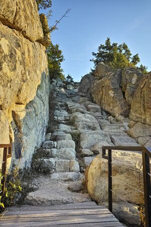 Amazing view The ancient Thracian city of Perperikon, Kardzhali Region, Bulgaria