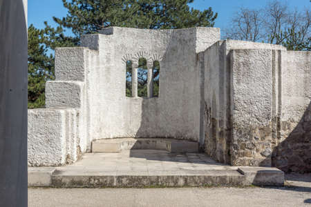 Ruins of Round (Golden) Church  of St. John, Preslav near The Second capital city of the First  Bulgarian Empire  Great Preslav, Bulgariaの写真素材