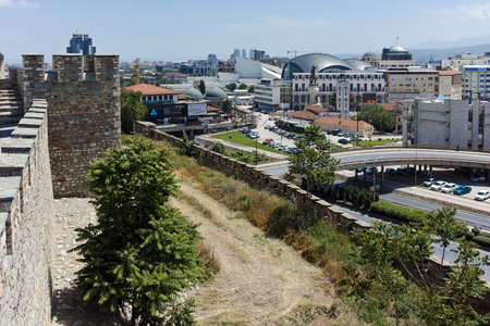 SKOPJE, REPUBLIC OF MACEDONIA - 13 MAY 2017: Skopje fortress (Kale fortress) in the Old Town, Republic of Macedoniaのeditorial素材
