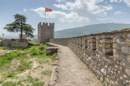 SKOPJE, REPUBLIC OF MACEDONIA - 13 MAY 2017: Skopje fortress (Kale fortress) in the Old Town, Republic of Macedoniaのeditorial素材
