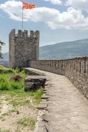SKOPJE, REPUBLIC OF MACEDONIA - 13 MAY 2017: Skopje fortress (Kale fortress) in the Old Town, Republic of Macedoniaのeditorial素材
