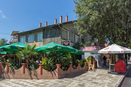 AHTOPOL, BULGARIA - JUNE 30, 2013: Typical street in town of Ahtopol,  Burgas Region, Bulgariaのeditorial素材