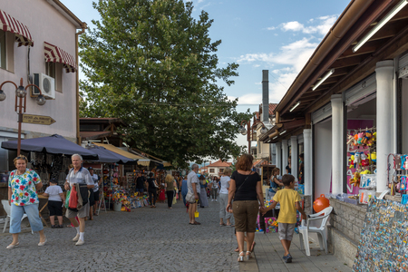 CHERNOMORETS, BULGARIA - AUGUST 16, 2017:  Typical street of village of Chernomorets, Burgas region, Bulgariaのeditorial素材